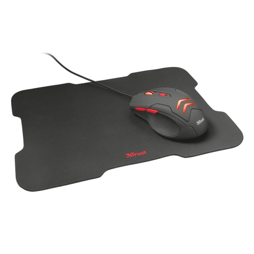 Photo Mouse Trust Ziva Gaming mouse with mouse pad (21963) Black