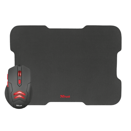 Photo Mouse Trust Ziva Gaming mouse with mouse pad (21963) Black