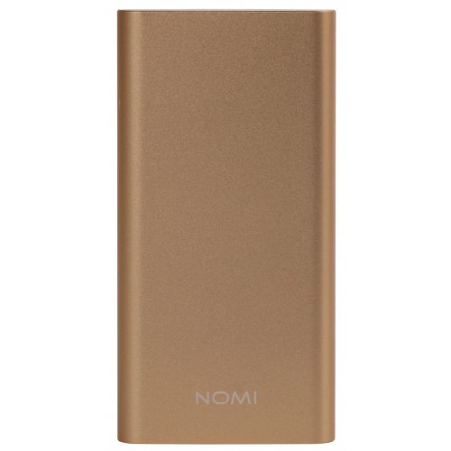 Купити Powerbank Nomi E100 10000mAh Gold - ціна в Києві, Львові, Вінниці, Хмельницькому, Франківську, Україні | інтернет-магазин TELEMART.UA фото