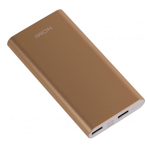 Купити Powerbank Nomi E100 10000mAh Gold - ціна в Києві, Львові, Вінниці, Хмельницькому, Франківську, Україні | інтернет-магазин TELEMART.UA фото