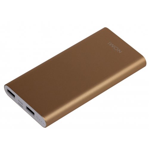 Купити Powerbank Nomi E100 10000mAh Gold - ціна в Києві, Львові, Вінниці, Хмельницькому, Франківську, Україні | інтернет-магазин TELEMART.UA фото
