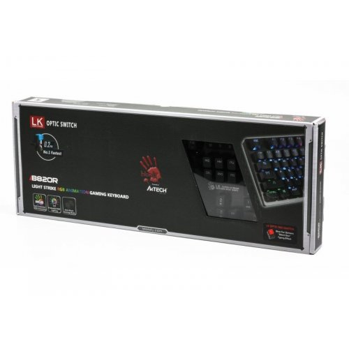 Фото Клавиатура A4Tech Bloody B820R Full Light Strike Red Black