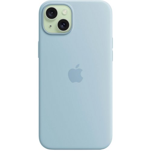 Купити Чохол для смартфона Apple Silicone Case with MagSafe for Apple iPhone 15 Plus (MWNH3ZM/A) Light Blue - ціна в Києві, Львові, Вінниці, Хмельницькому, Франківську, Україні | інтернет-магазин TELEMART.UA фото