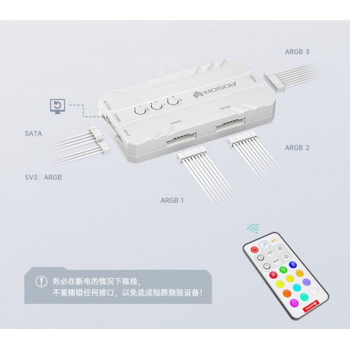Купить Контроллер Coolmoon SK3 ARGB White - цена в Харькове, Киеве, Днепре, Одессе
в интернет-магазине Telemart фото