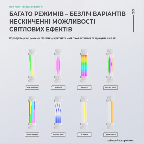 Купити Адаптер Coolmoon 2x8 pin to 16 pin ARGB (GPU-28-16-W) White - ціна в Києві, Львові, Вінниці, Хмельницькому, Франківську, Україні | інтернет-магазин TELEMART.UA фото