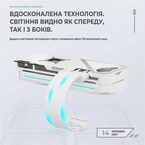 Купити Кастомний кабель живлення Coolmoon 16 pin PCIE 5 ARGB (GPU-16-B) Black - ціна в Києві, Львові, Вінниці, Хмельницькому, Франківську, Україні | інтернет-магазин TELEMART.UA фото