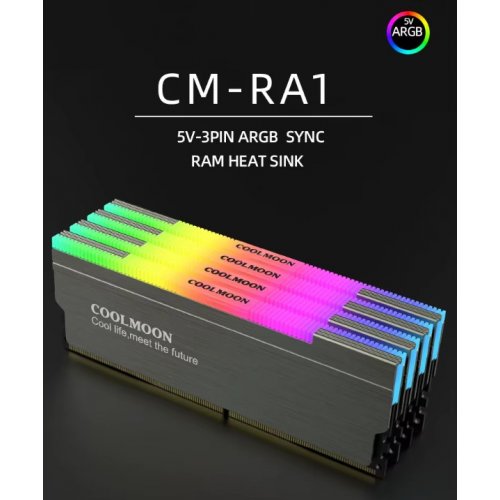 Купить Радиатор для ОЗУ Coolmoon RA1 ARGB White - цена в Харькове, Киеве, Днепре, Одессе
в интернет-магазине Telemart фото
