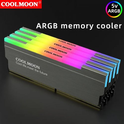 Купить Радиатор для ОЗУ Coolmoon RA1 ARGB White - цена в Харькове, Киеве, Днепре, Одессе
в интернет-магазине Telemart фото
