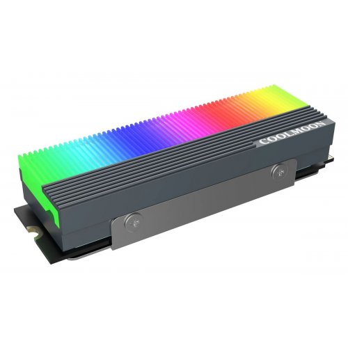 Купить Радиатор Coolmoon M2A ARGB M.2 SSD Radiator Black - цена в Харькове, Киеве, Днепре, Одессе
в интернет-магазине Telemart фото