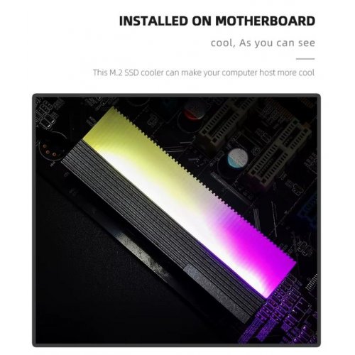 Купить Радиатор Coolmoon M2A ARGB M.2 SSD Radiator Black - цена в Харькове, Киеве, Днепре, Одессе
в интернет-магазине Telemart фото
