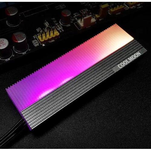Купить Радиатор Coolmoon M2A ARGB M.2 SSD Radiator Black - цена в Харькове, Киеве, Днепре, Одессе
в интернет-магазине Telemart фото