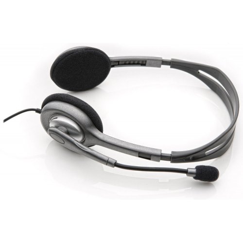 Купити Навушники Logitech H111 Stereo Headset (L981-000593) Black - ціна в Києві, Львові, Вінниці, Хмельницькому, Франківську, Україні | інтернет-магазин TELEMART.UA фото