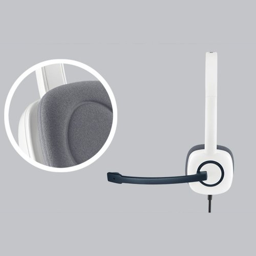 Купити Навушники Logitech H150 Stereo Headset (L981-000350) White - ціна в Києві, Львові, Вінниці, Хмельницькому, Франківську, Україні | інтернет-магазин TELEMART.UA фото