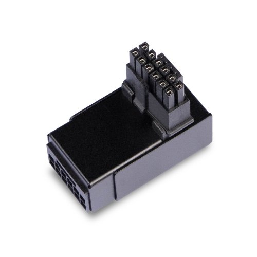 Купити Адаптер EVOLVE 12VHPWR Connector 90-Degree (EV-A16P90-BK) Black - ціна в Києві, Львові, Вінниці, Хмельницькому, Франківську, Україні | інтернет-магазин TELEMART.UA фото