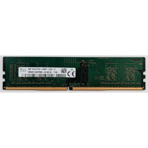 Озп Hynix DDR4 4GB 2400Mhz (HMA851U6AFR6N-UH) (Відновлено продавцем, 756138) купити з перевіркою сумісності: огляд, характеристики, ціна у Києві, Львові, Вінниці, Хмельницькому, Івано-Франківську, Україні | інтернет-магазин TELEMART.UA фото