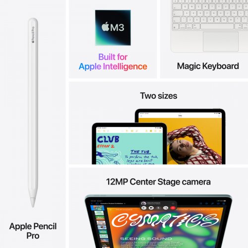 Купить Планшет Apple iPad Air 11" M3 Wi-Fi + Cellular 2025 128GB (MCFW4TY/A) Blue - цена в Харькове, Киеве, Днепре, Одессе
в интернет-магазине Telemart фото
