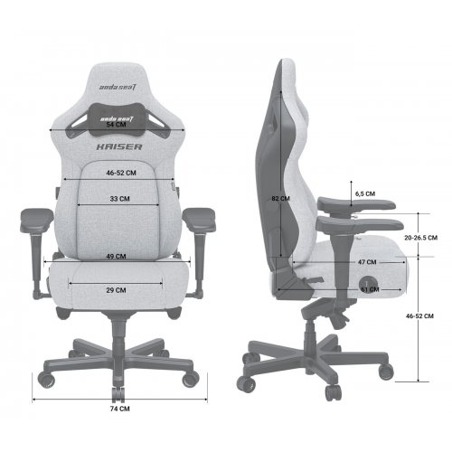 Ігрове крісло Anda Seat Kaiser 4 L (AD12YDDC-L-20-O-PV/C) Orange купити в Україні: Київ, Львів, Хмельницький, Тернопіль, Івано-Франківськ | Низька ціна, відгуки, характеристики від TELEMART фото