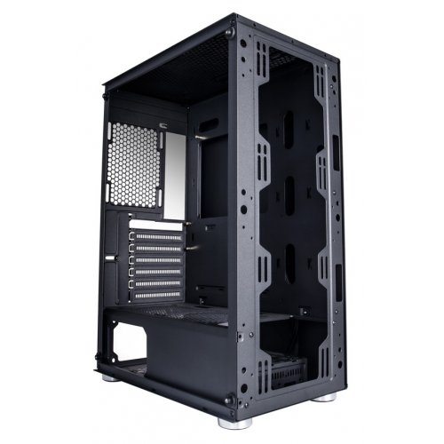 Корпус 1stPlayer X5-4F1 без БЖ Black купити з перевіркою сумісності: огляд, характеристики, ціна у Києві, Львові, Вінниці, Хмельницькому, Івано-Франківську, Україні | інтернет-магазин TELEMART.UA фото