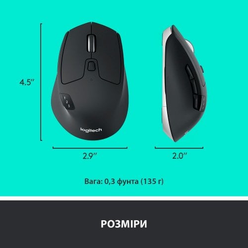 Купить Мышка Logitech M720 Triathlon (910-004791) Black - цена в Харькове, Киеве, Днепре, Одессе
в интернет-магазине Telemart фото