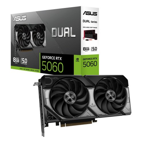 Відеокарта Asus Dual GeForce RTX 5060 8192MB (DUAL-RTX5060-8G) купити з перевіркою сумісності: огляд, характеристики, ціна у Києві, Львові, Вінниці, Хмельницькому, Івано-Франківську, Україні | інтернет-магазин TELEMART.UA фото
