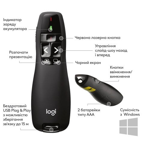 Купить Мышка Logitech R400 (910-001356) Black - цена в Харькове, Киеве, Днепре, Одессе
в интернет-магазине Telemart фото