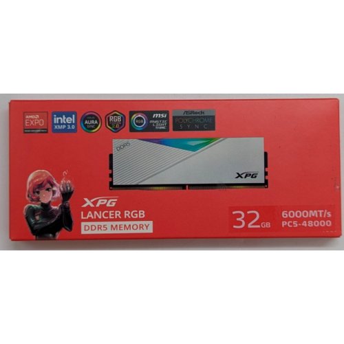 Купить Озу ADATA DDR5 32GB 6000Mhz XPG Lancer RGB White (AX5U6000C3032G-CLARWH) (Восстановлено продавцом, 757906) с проверкой совместимости: обзор, характеристики, цена в Киеве, Днепре, Одессе, Харькове, Украине | интернет-магазин TELEMART.UA фото