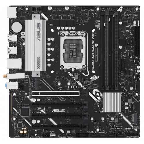 Материнська плата Asus B760M MAX GAMING WIFI (s1700, Intel B760) купити з перевіркою сумісності: огляд, характеристики, ціна у Києві, Львові, Вінниці, Хмельницькому, Івано-Франківську, Україні | інтернет-магазин TELEMART.UA фото
