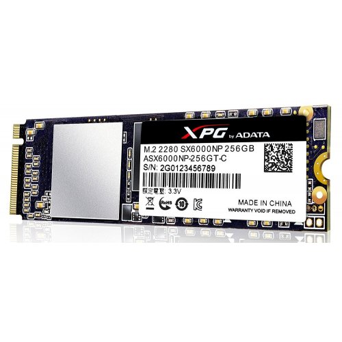 Продати SSD-диск ADATA XPG SX6000 3D NAND TLC 256GB M.2 (2280 PCI-E) NVMe x4 (ASX6000NP-256GT-C) за Trade-In у інтернет-магазині Телемарт - Київ, Дніпро, Україна фото