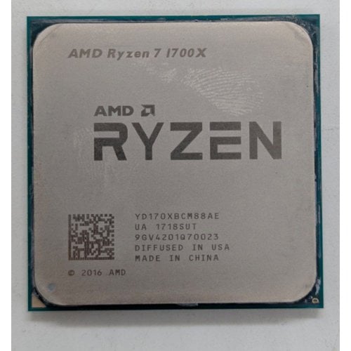 Процесор AMD Ryzen 7 1700X 3.4(3.8)GHz sAM4 Tray (YD170XBCM88AE) (Відновлено продавцем, 758989) купити з перевіркою сумісності: огляд, характеристики, ціна у Києві, Львові, Вінниці, Хмельницькому, Івано-Франківську, Україні | інтернет-магазин TELEMART.UA фото