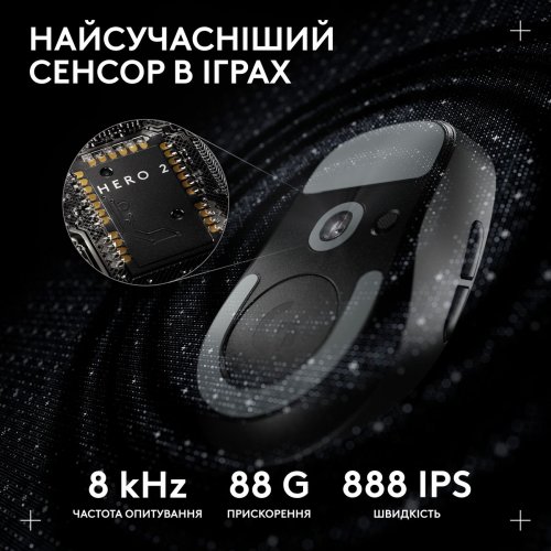 Мышка Logitech G Pro X Superlight 2 Dex Lightspeed Wireless (910-007357) Black купить в Украине: Киев, Днепр, Харьков, Одесса  | Низкая цена, отзывы, характеристики от TELEMART фото