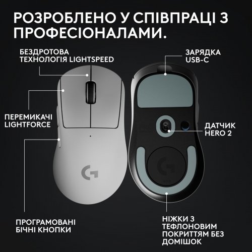 Photo Mouse Logitech G Pro X Superlight 2 Dex Lightspeed Wireless (910-007365) White