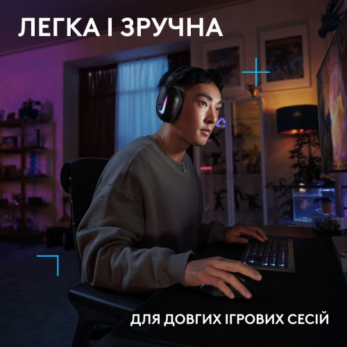 Купить Наушники Logitech G522 Lightspeed Wireless (981-001544) Black - цена в Харькове, Киеве, Днепре, Одессе
в интернет-магазине Telemart фото
