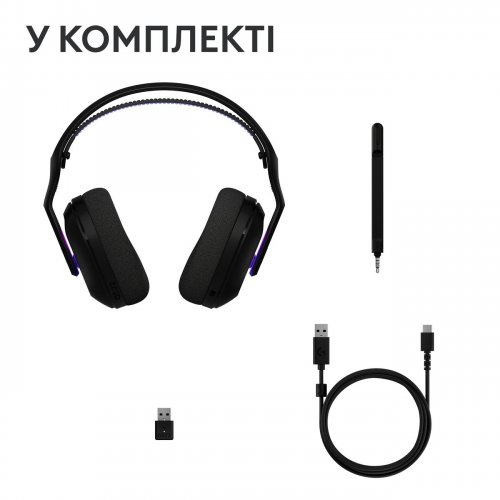 Купить Наушники Logitech G522 Lightspeed Wireless (981-001544) Black - цена в Харькове, Киеве, Днепре, Одессе
в интернет-магазине Telemart фото