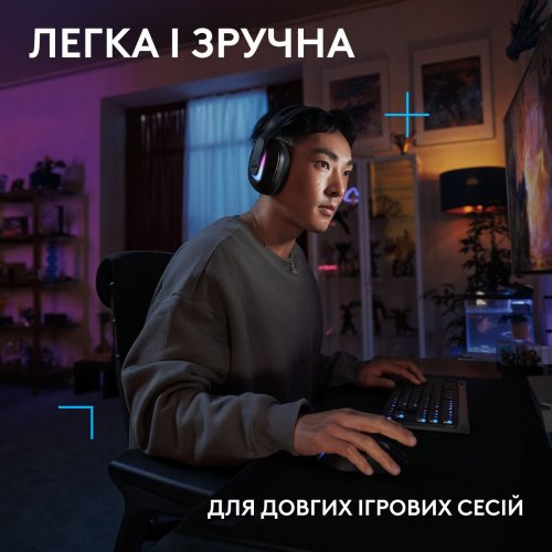 Наушники Logitech G522 Lightspeed Wireless (981-001544) Black купить в Украине: Киев, Днепр, Харьков, Одесса  | Низкая цена, отзывы, характеристики от TELEMART фото