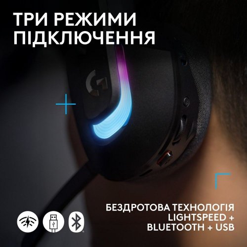 Купити Навушники Logitech G522 Lightspeed Wireless (981-001544) Black - ціна в Києві, Львові, Вінниці, Хмельницькому, Франківську, Україні | інтернет-магазин TELEMART.UA фото