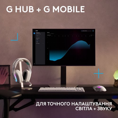 Купити Навушники Logitech G522 Lightspeed Wireless (981-001550) White - ціна в Києві, Львові, Вінниці, Хмельницькому, Франківську, Україні | інтернет-магазин TELEMART.UA фото