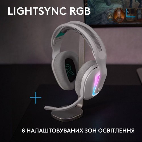 Купить Наушники Logitech G522 Lightspeed Wireless (981-001550) White - цена в Харькове, Киеве, Днепре, Одессе
в интернет-магазине Telemart фото