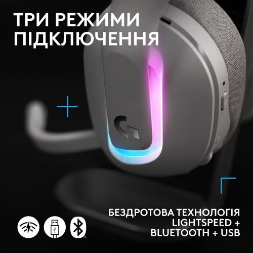 Купить Наушники Logitech G522 Lightspeed Wireless (981-001550) White - цена в Харькове, Киеве, Днепре, Одессе
в интернет-магазине Telemart фото