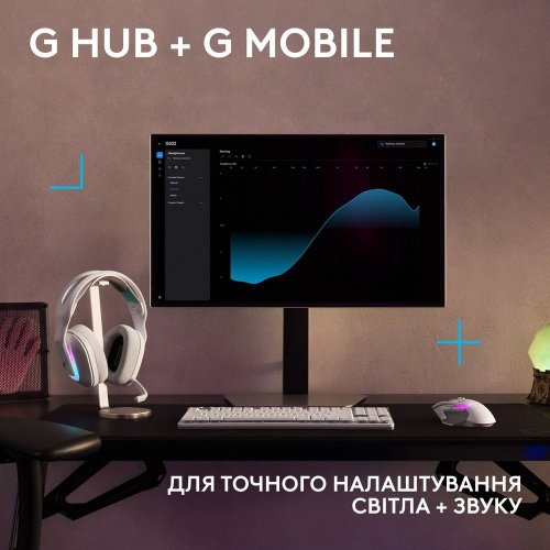 Купить Наушники Logitech G522 Lightspeed Wireless (981-001550) White - цена в Харькове, Киеве, Днепре, Одессе
в интернет-магазине Telemart фото