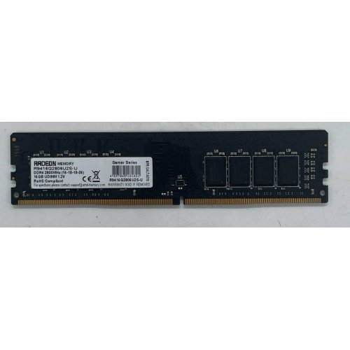 Озп AMD DDR4 16GB 2800Mhz Radeon R9 Gamer Series (R9416G2806U2S) (Відновлено продавцем, 759657) купити з перевіркою сумісності: огляд, характеристики, ціна у Києві, Львові, Вінниці, Хмельницькому, Івано-Франківську, Україні | інтернет-магазин TELEMART.UA фото