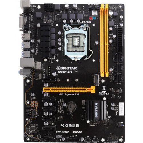 Продати Материнська плата Biostar TB250-BTC Ver. 6.x (s1151, Intel B250) за Trade-In у інтернет-магазині Телемарт - Київ, Дніпро, Україна фото