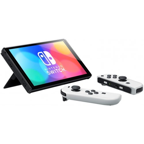 Купити Ігрова консоль Nintendo Switch OLED (45496883386) White - ціна в Києві, Львові, Вінниці, Хмельницькому, Франківську, Україні | інтернет-магазин TELEMART.UA фото