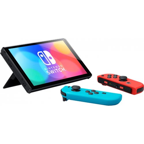 Купить Игровая консоль Nintendo Switch OLED (45496883409) Neon Blue/Neon Red - цена в Харькове, Киеве, Днепре, Одессе
в интернет-магазине Telemart фото
