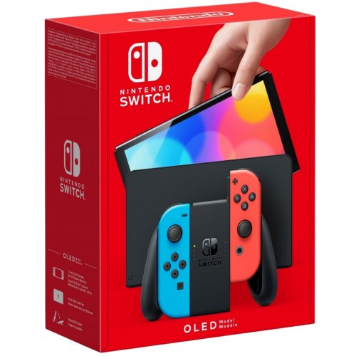 Купить Игровая консоль Nintendo Switch OLED (45496883409) Neon Blue/Neon Red - цена в Харькове, Киеве, Днепре, Одессе
в интернет-магазине Telemart фото