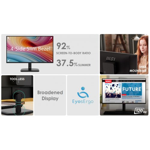 Купить Монитор MSI 24.5" PRO MP251L E2 Black - цена в Харькове, Киеве, Днепре, Одессе
в интернет-магазине Telemart фото