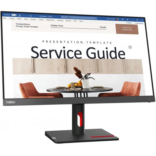 Купить Монитор Lenovo 23.8" ThinkVision S24i-30 (63DEKAR3EU) Raven Black - цена в Харькове, Киеве, Днепре, Одессе
в интернет-магазине Telemart фото