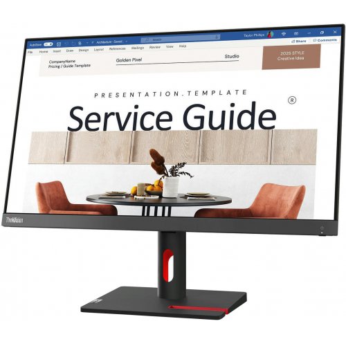 Купить Монитор Lenovo 23.8" ThinkVision S24i-30 (63DEKAR3EU) Raven Black - цена в Харькове, Киеве, Днепре, Одессе
в интернет-магазине Telemart фото
