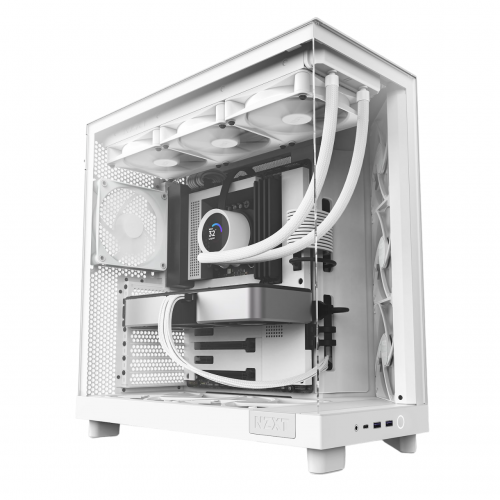 Корпус NZXT H6 Flow без БЖ (CC-H61FW-01) White (Відновлено продавцем, 761330) купити з перевіркою сумісності: огляд, характеристики, ціна у Києві, Львові, Вінниці, Хмельницькому, Івано-Франківську, Україні | інтернет-магазин TELEMART.UA фото