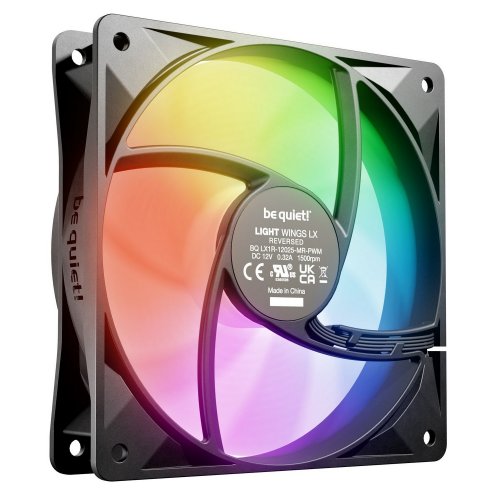 Купить Кулер для корпуса Be Quiet! Light Wings LX 120mm PWM Reverse (BL132) Black с проверкой совместимости: обзор, характеристики, цена в Киеве, Днепре, Одессе, Харькове, Украине | интернет-магазин TELEMART.UA фото