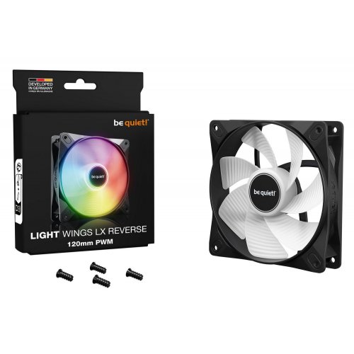 Купить Кулер для корпуса Be Quiet! Light Wings LX 120mm PWM Reverse (BL132) Black с проверкой совместимости: обзор, характеристики, цена в Киеве, Днепре, Одессе, Харькове, Украине | интернет-магазин TELEMART.UA фото
